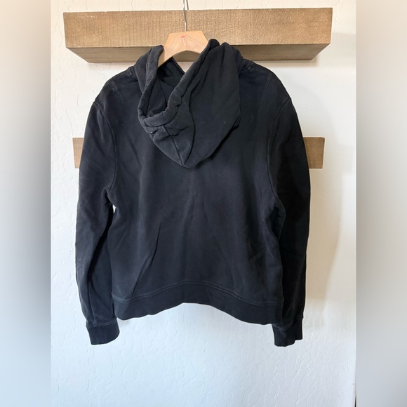 All Saints|Solid black hoodie pullover sweater with small simple logo•••Large - Picture 3 of 16